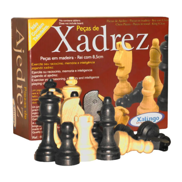 Jogo xadrez oficial tabuleiro em napa 450X450MM na Americanas Empresas